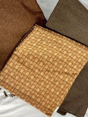 Bundle of 3 Brown Fabrics for Sewing